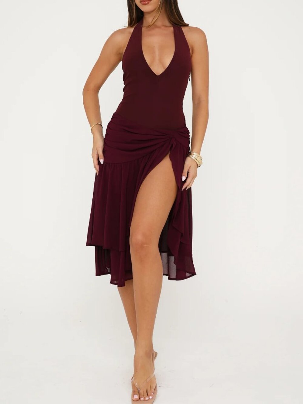 White Fox Midi Dress